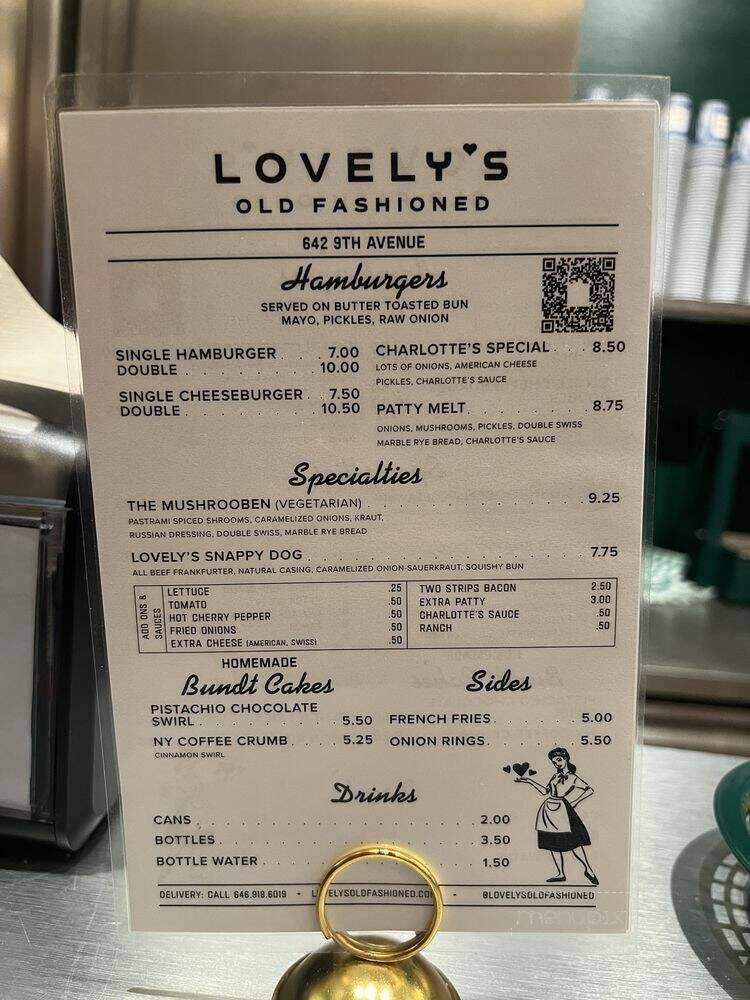 Lovely's Old Fashioned - New York, NY menu_pic