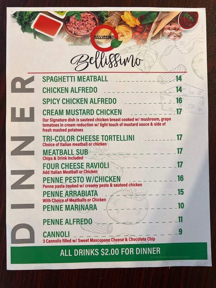 Bellissimo Restaurant - Louisville, KY menu_pic