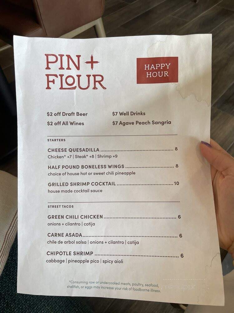 Pin and Flour - Tucson, AZ menu_pic