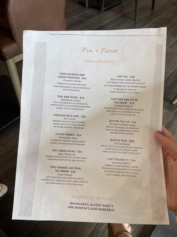 Pin and Flour - Tucson, AZ menu_pic