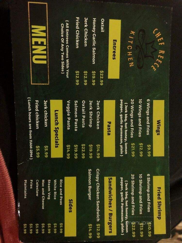 Chef Reece Kitchen - Pembroke Pines, FL menu_pic