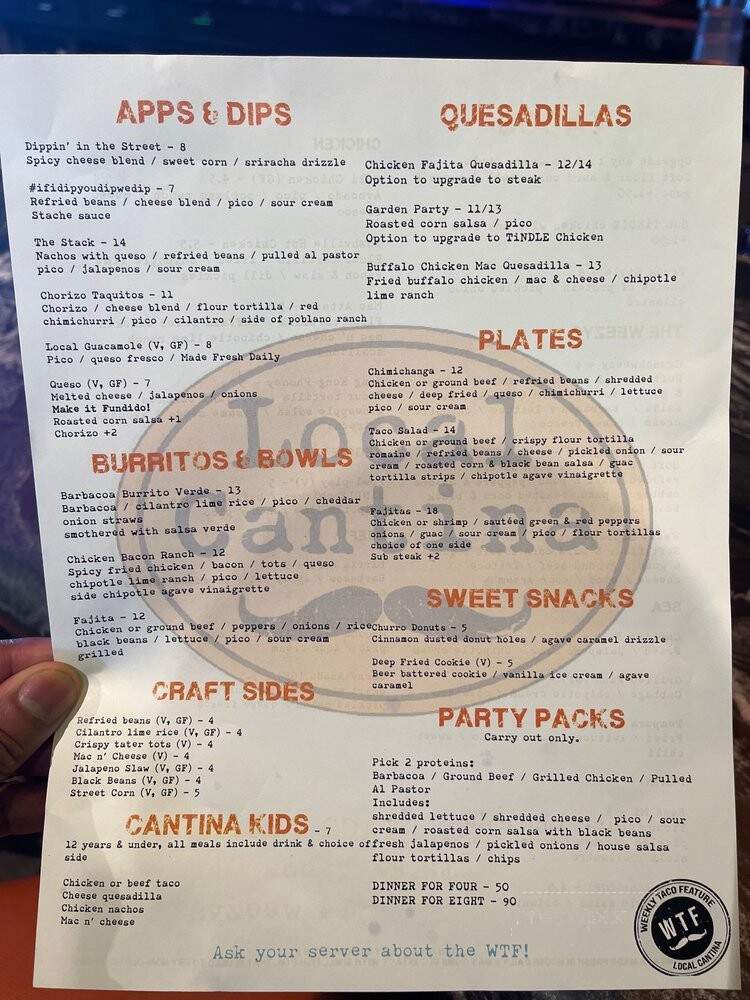Local Cantina - Cincinnati, OH menu_pic