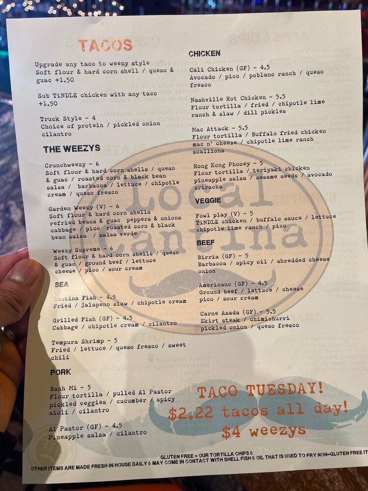 Local Cantina - Cincinnati, OH menu_pic