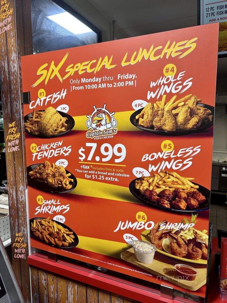 Captain Sam's Fish & Chicken - Spring Valley, CA menu_pic