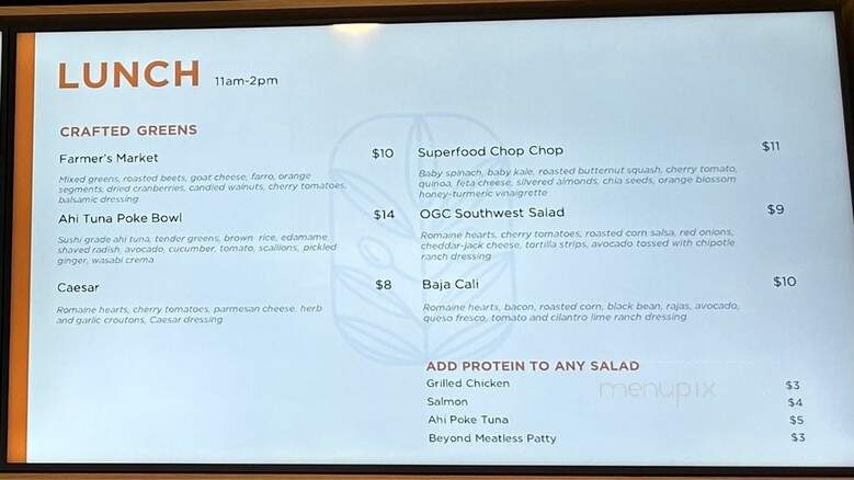 Olive Grove Cafe - Irvine, CA menu_pic
