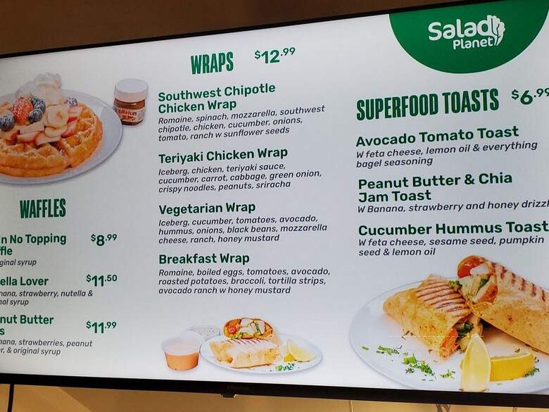 Salad Planet - San Jose, CA menu_pic