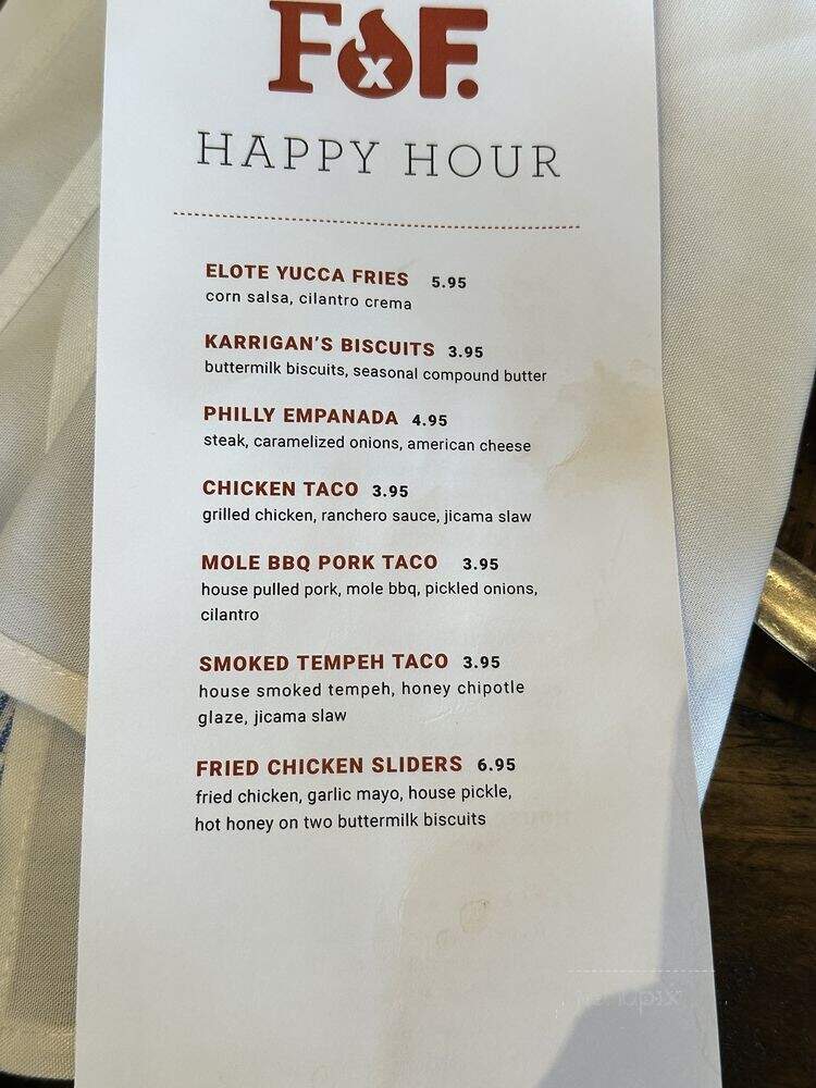 Fire by Forge - Hartford, CT menu_pic