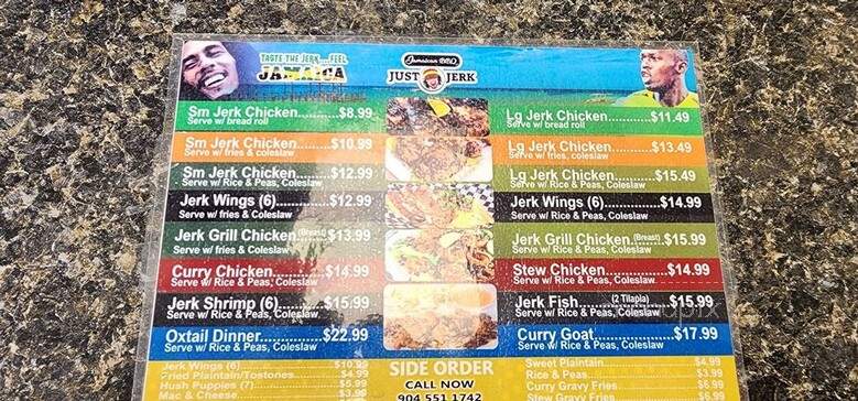 Just Jerk BBQ - Jacksonville, FL menu_pic