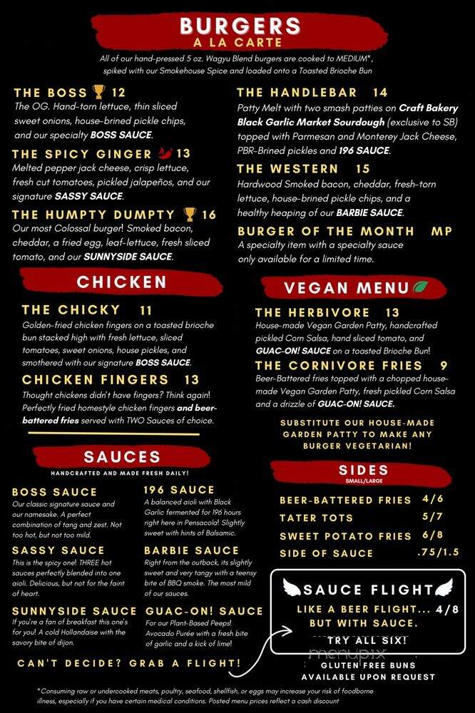 Sauce Boss Burger - Pensacola, FL menu_pic