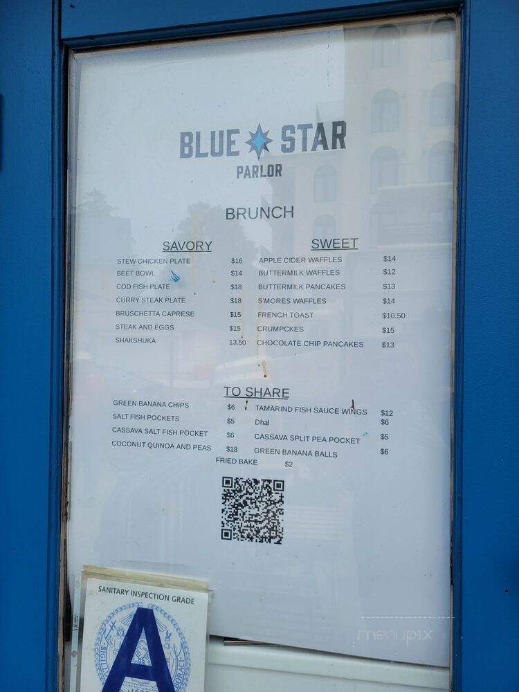 Blue Star Parlor - Brooklyn, NY menu_pic