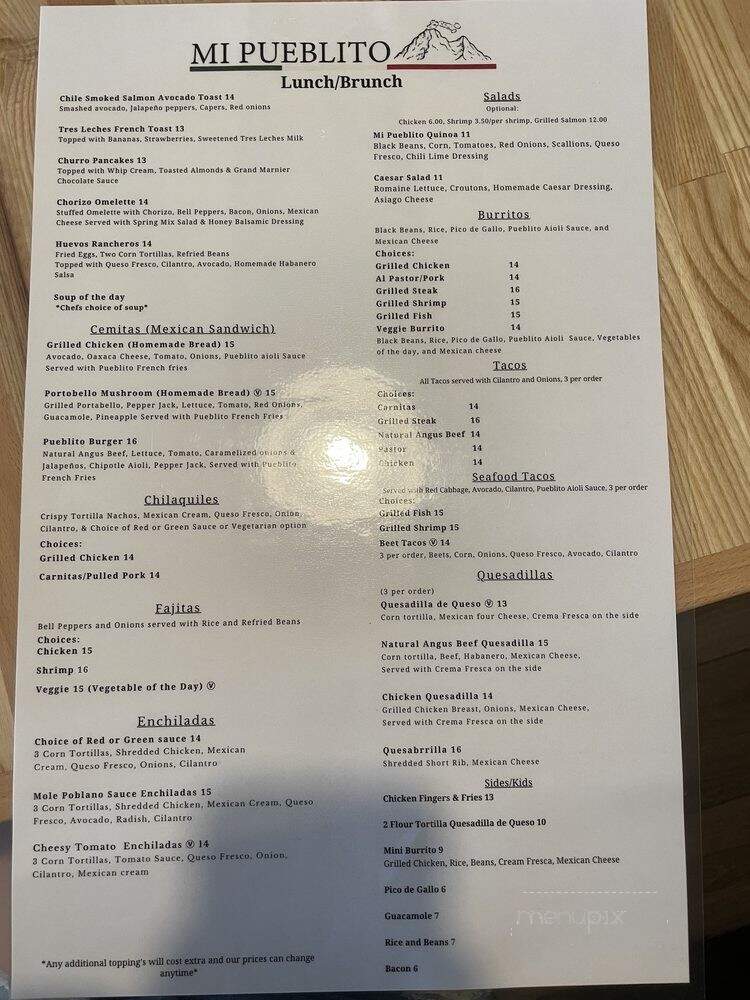 Mi Pueblito - Medford, NJ menu_pic