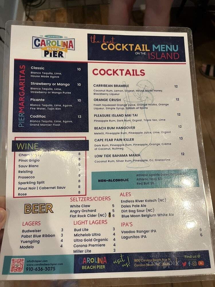 Carolina Beach Pier - Carolina Beach, NC menu_pic