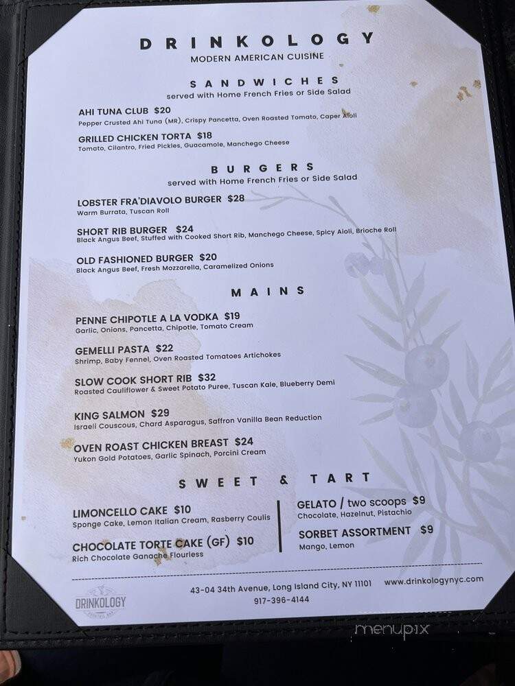Drinkology NYC - Queens, NY menu_pic