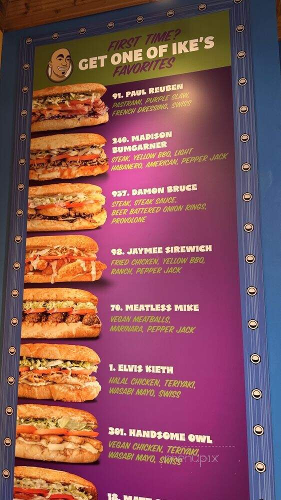 Ike's Love & Sandwiches - Los Angeles, CA menu_pic