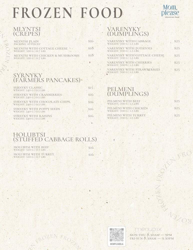 Mom Please - Playa Vista, CA menu_pic
