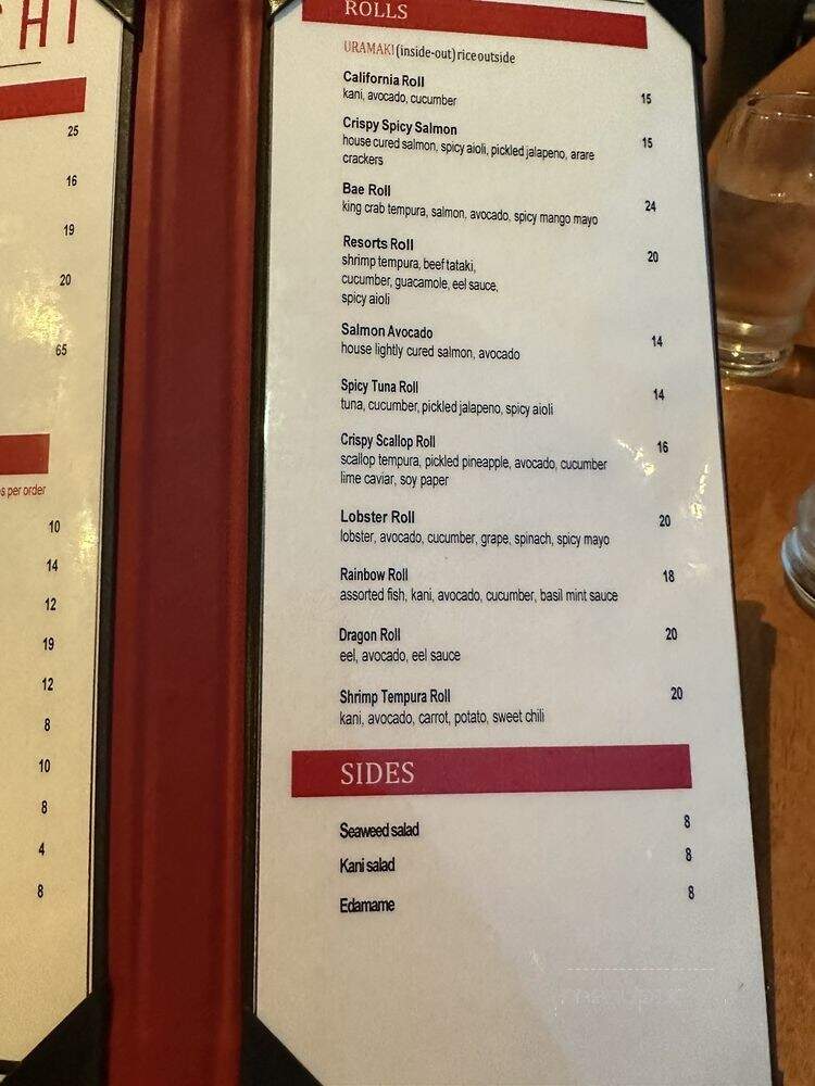 Mukashi Sushi Bar - Atlantic City, NJ menu_pic