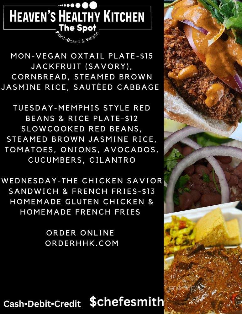 Heaven's Healthy Kitchen - Huntsville, AL menu_pic