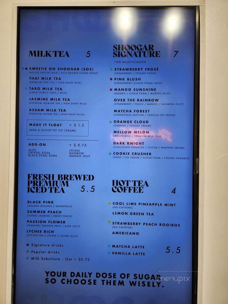 Shoogar Tea Shoppe - Los Angeles, CA menu_pic