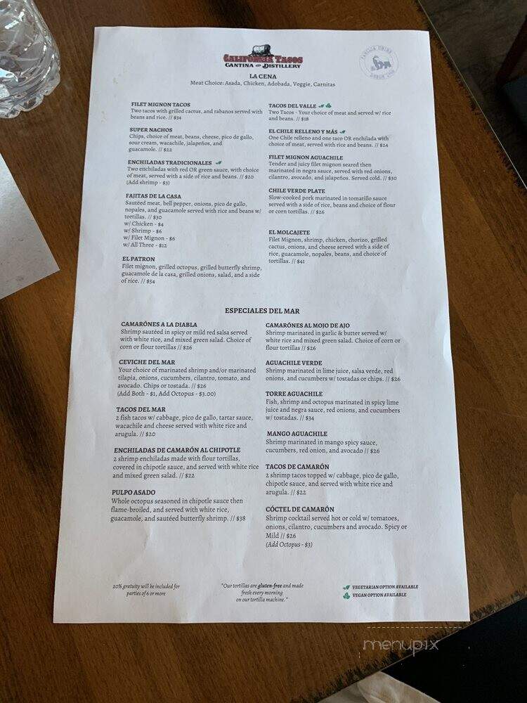 California Tacos Cantina and Distillery - San Luis Obispo, CA menu_pic
