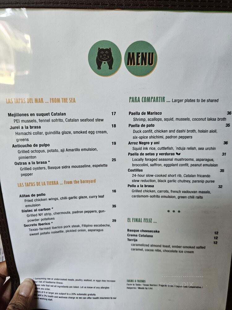 El Raval - Austin, TX menu_pic