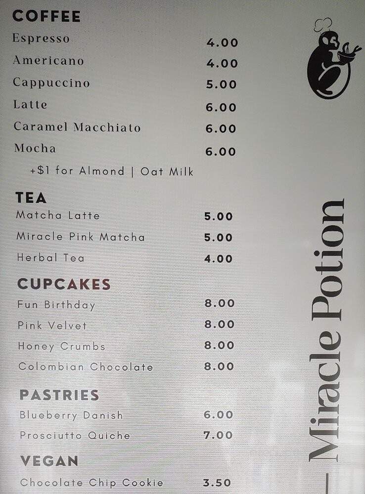 Miracle Potion - San Diego, CA menu_pic