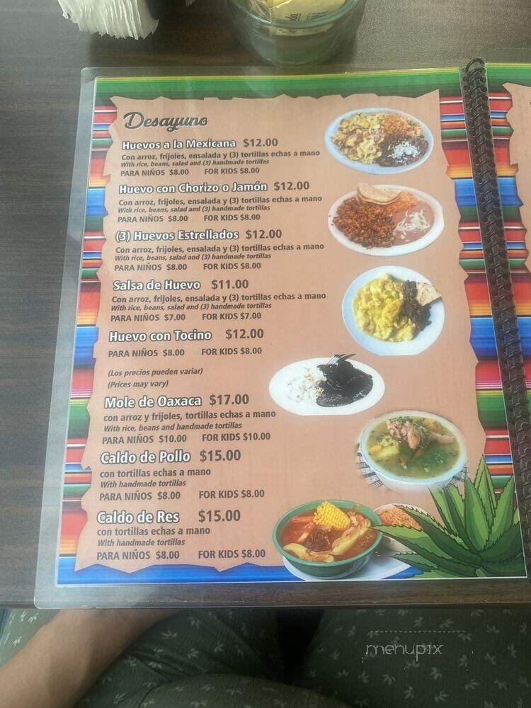 El Sabor De Oaxaca - Merced, CA menu_pic