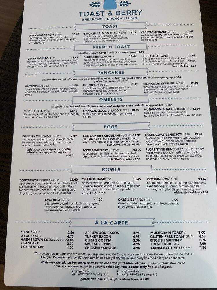 Toast & Berry - Liberty Township, OH menu_pic