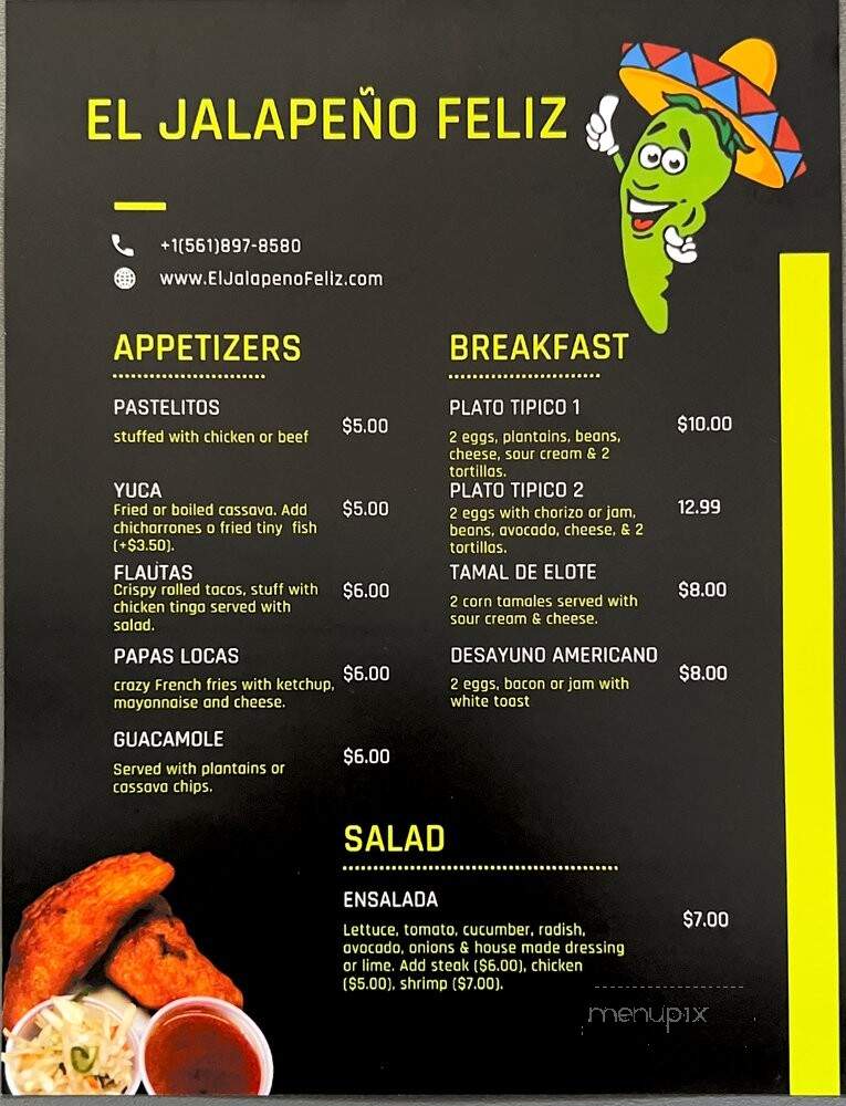 El Jalapeno Feliz - Pompano Beach, FL menu_pic