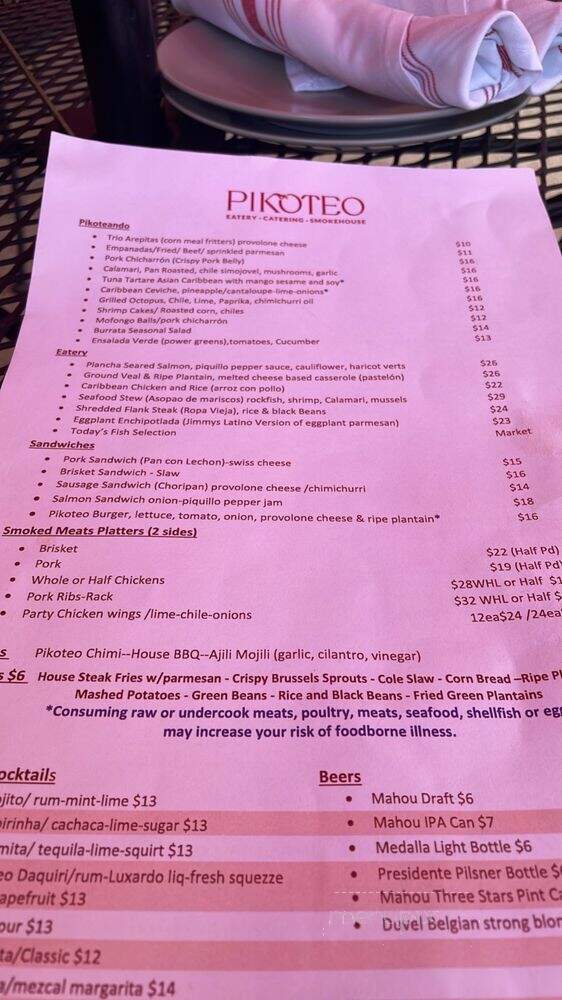 Pikoteo - McLean, VA menu_pic