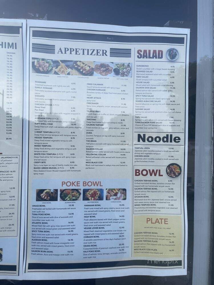 Haji Sushi House - Los Angeles, CA menu_pic