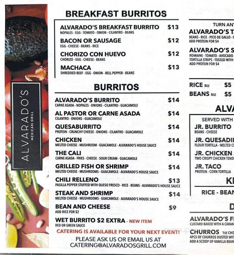 Alvarado's Mexican Grill - Jurupa Valley, CA menu_pic