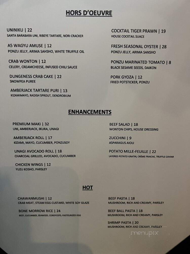 CharcoalNiku - Oak Park, CA menu_pic