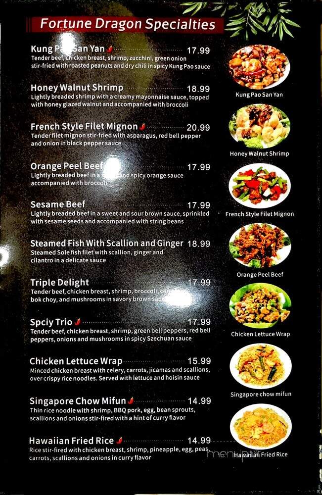 Fortune Dragon China Bistro - Valley village, CA menu_pic