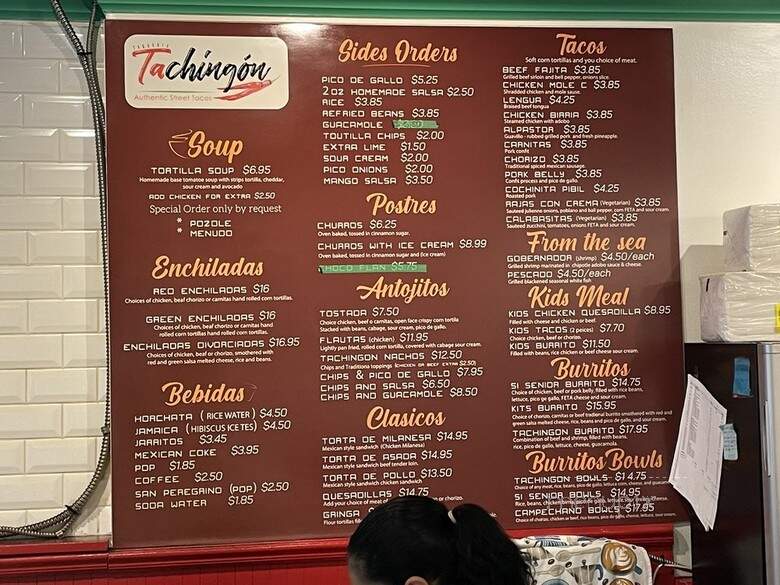 Taqueria Tachingon - Vancouver, BC menu_pic