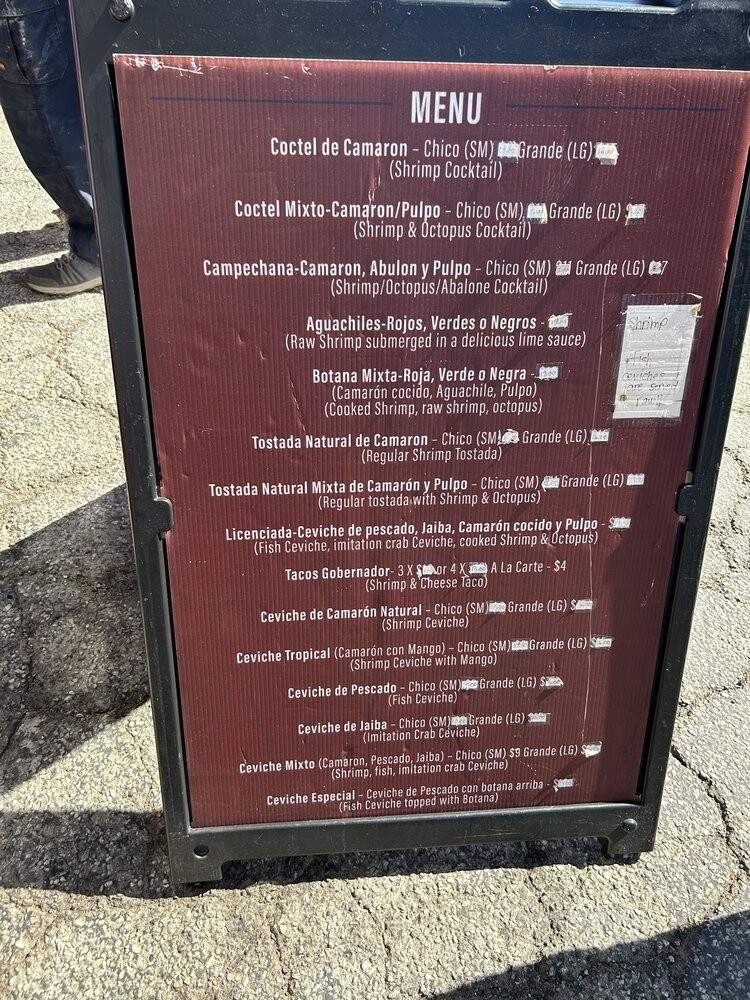 Mariscos El Garage - Long Beach, CA menu_pic