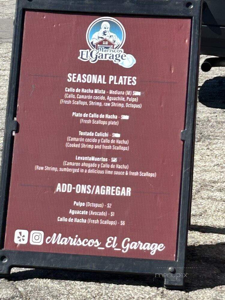 Mariscos El Garage - Long Beach, CA menu_pic