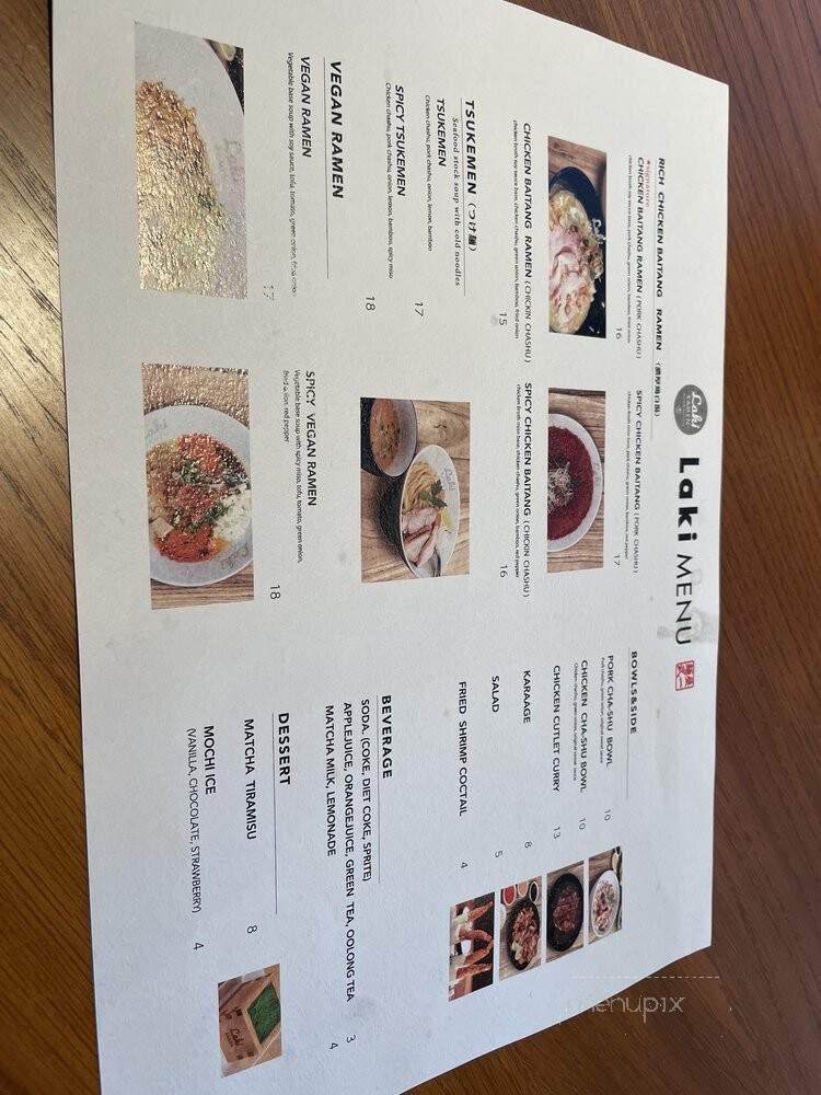 Laki Ramen - Los Angeles, CA menu_pic