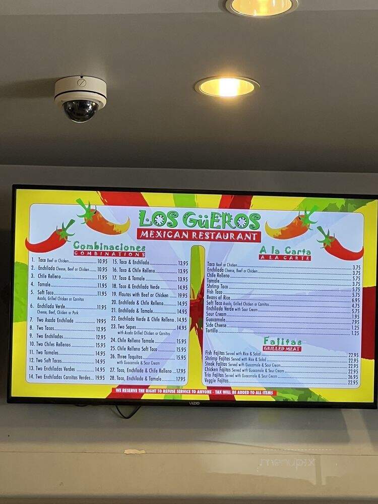 Los Gueros - Azusa, CA menu_pic