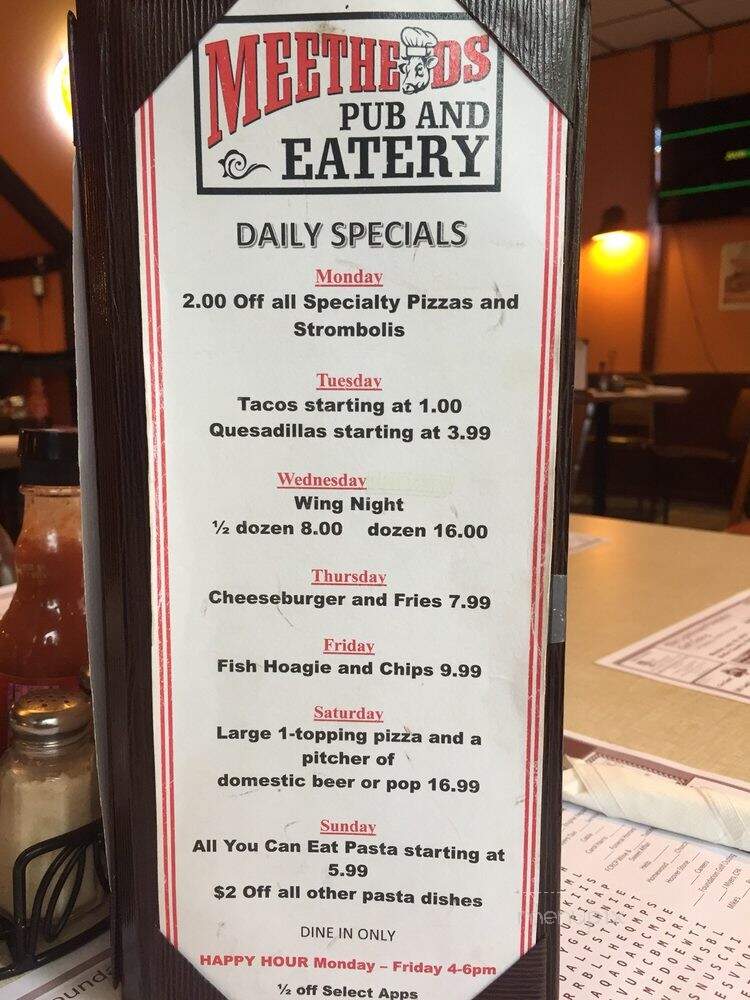 Meetheads - Vandergrift, PA menu_pic
