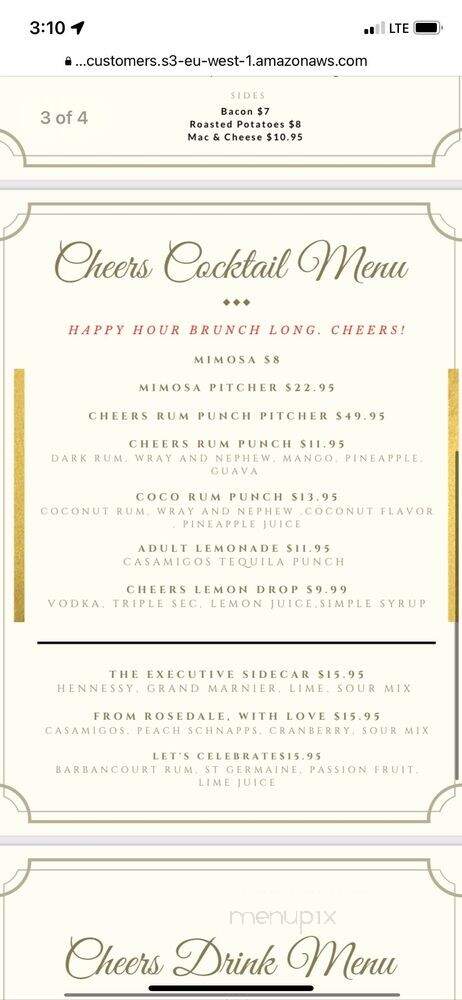 Cheers Caribbean Cuisine and Style - Rosedale, NY menu_pic