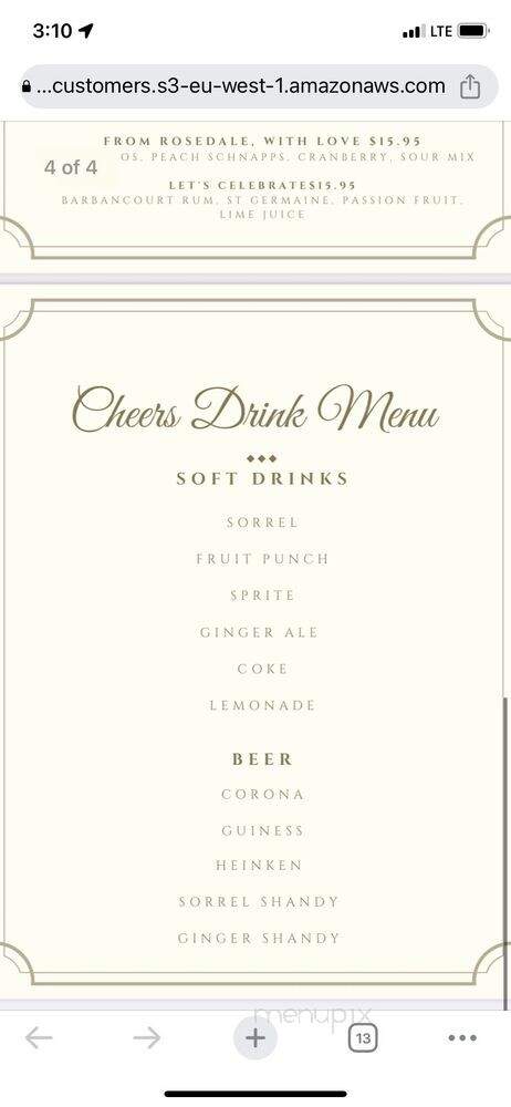 Cheers Caribbean Cuisine and Style - Rosedale, NY menu_pic