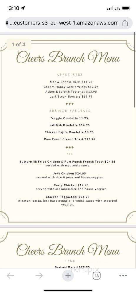 Cheers Caribbean Cuisine and Style - Rosedale, NY menu_pic