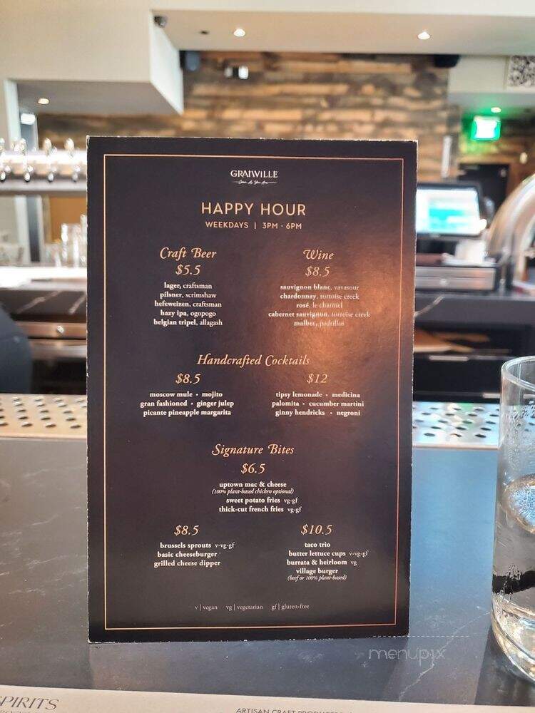 Granville - North Hollywood, CA menu_pic