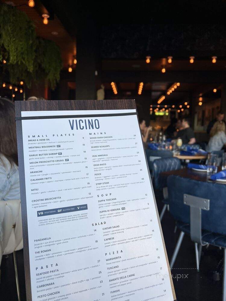 Vicino - Indianapolis, IN menu_pic