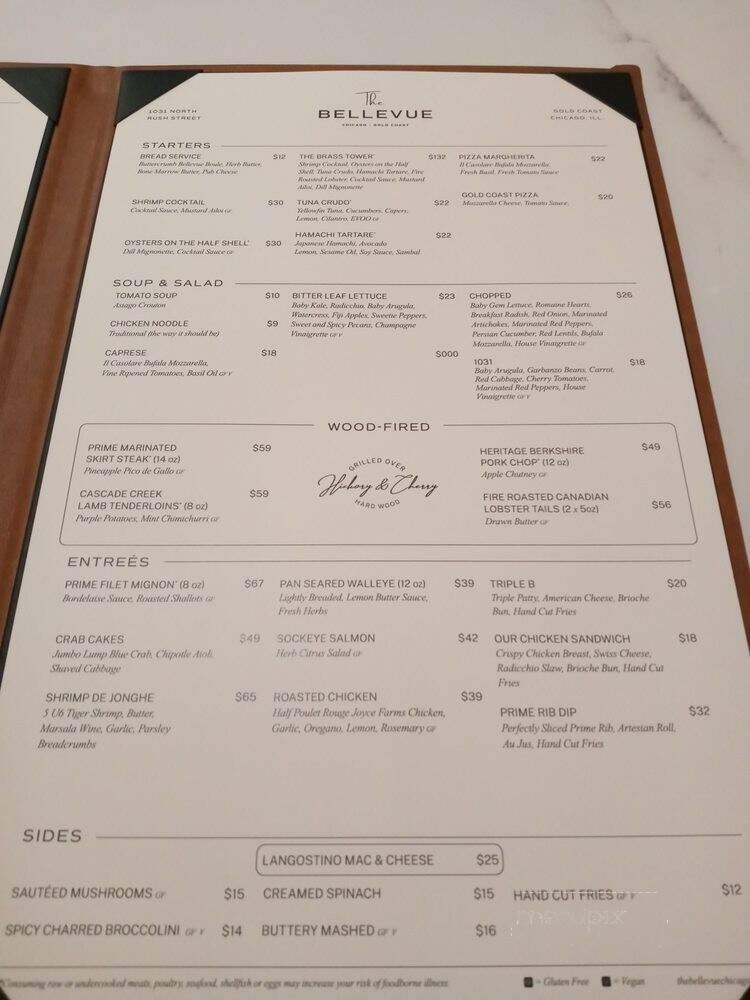 The Bellevue Chicago - Chicago, IL menu_pic