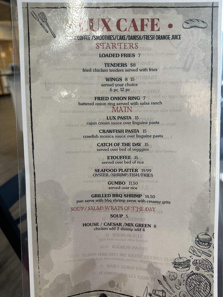 Lux Cafe - New Orleans, LA menu_pic