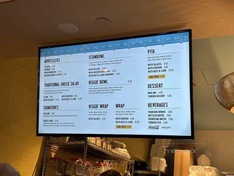 Istanbul Shawarma - Nashville, TN menu_pic