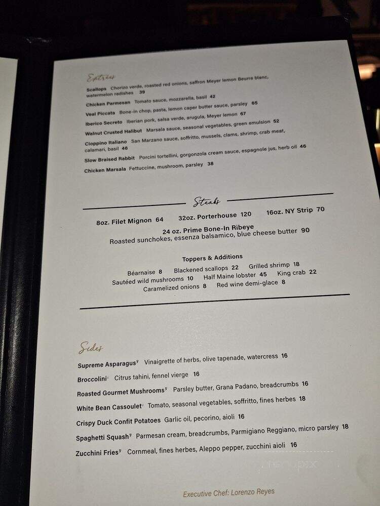 Sinatra Bar & Lounge - Nashville, TN menu_pic