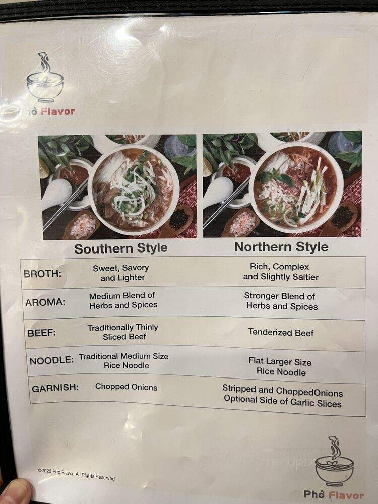 Pho Flavor - Garden Grove, CA menu_pic