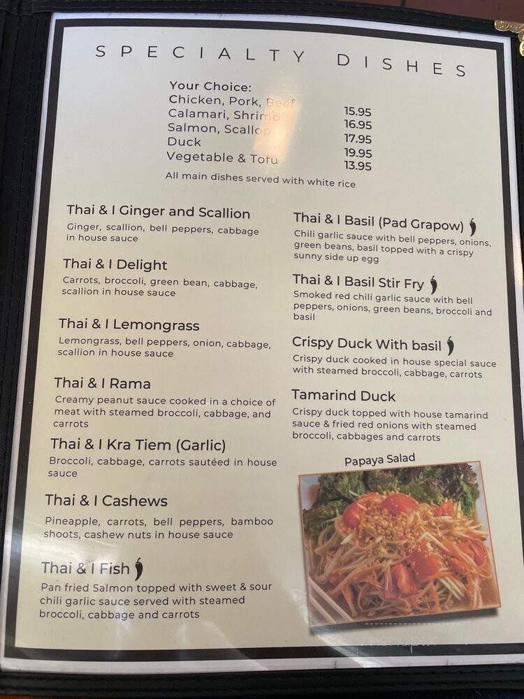 Thai and I - Bunnell, FL menu_pic